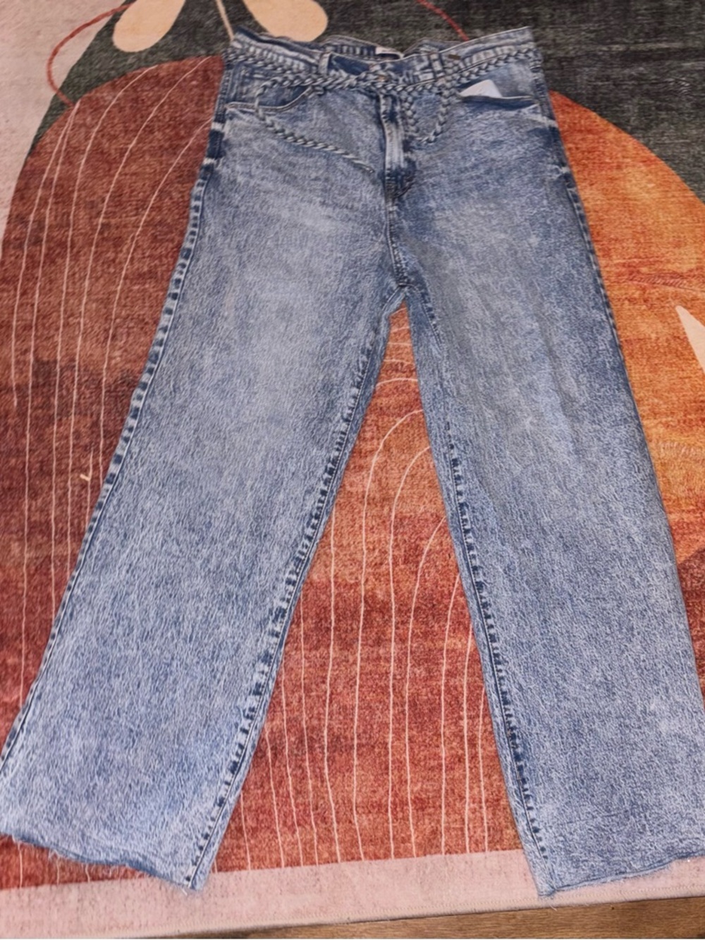 Kensie Straight-Leg Light Wash Blue Jeans